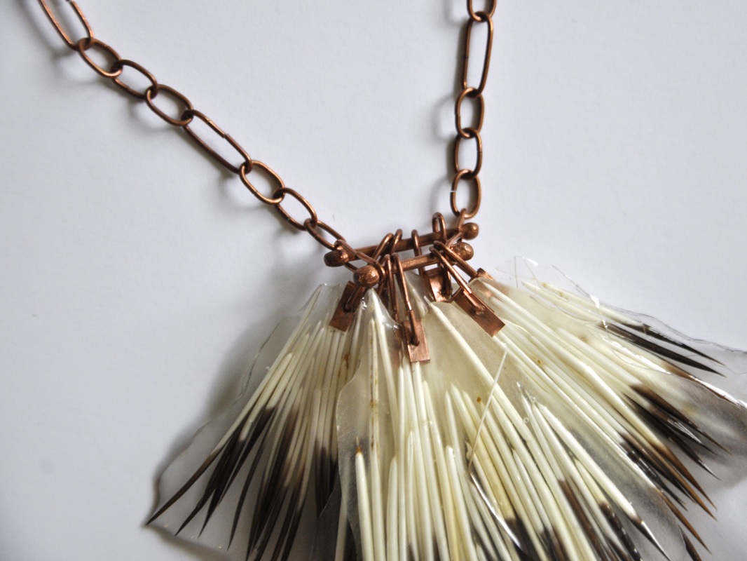 Green Quill Necklace - The Silver Moccasin
