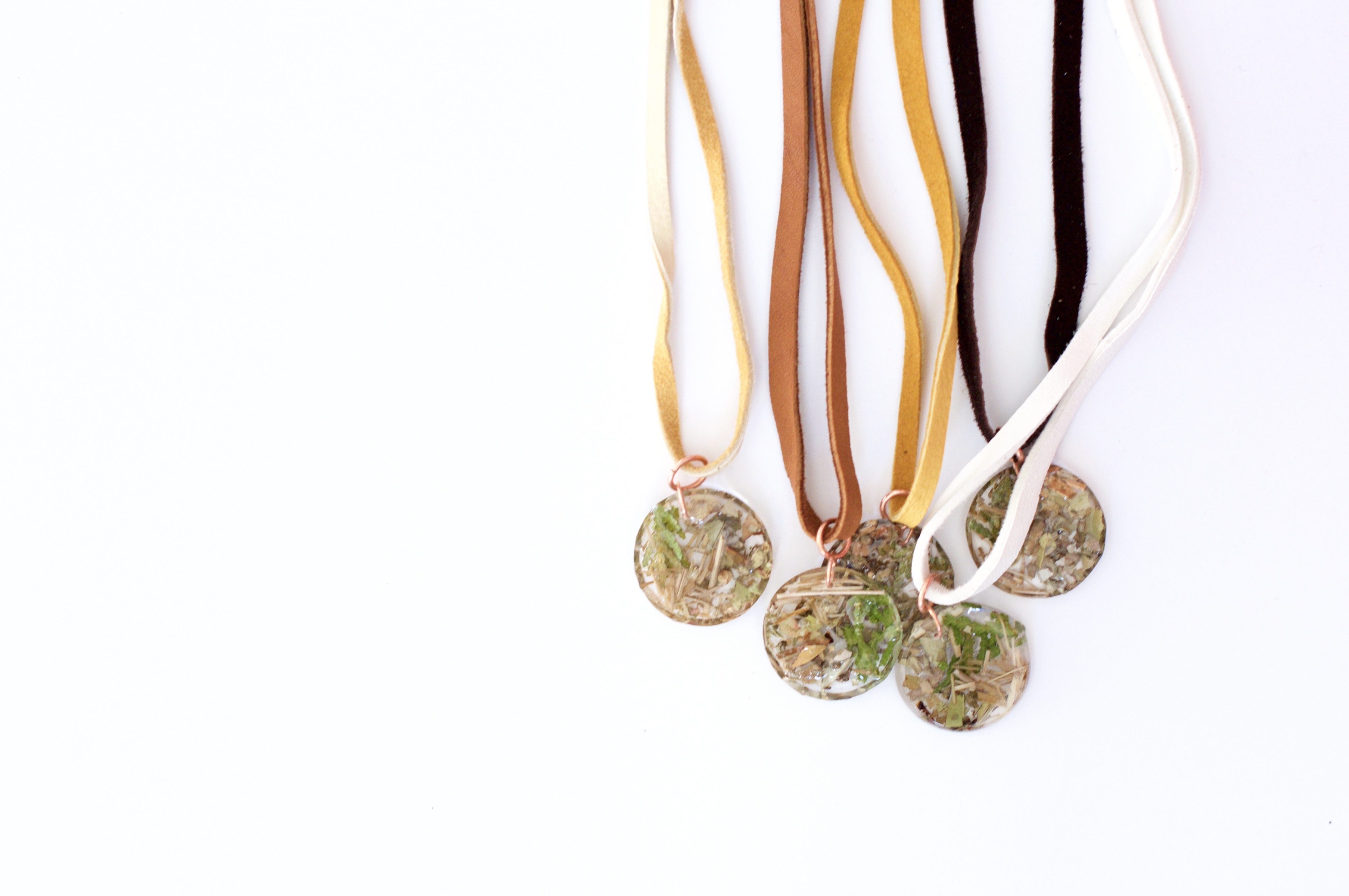 Four Medicines Medallion - Braided Leather Chain